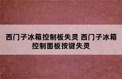 西门子冰箱控制板失灵 西门子冰箱控制面板按键失灵